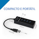 Hub Usb 3.0 4 Portas Expansor Rapido 5 Gbps Alta Velocidade