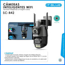 Câmera Segurança Externa Lente Dupla 4k 6mp Sirene Policial